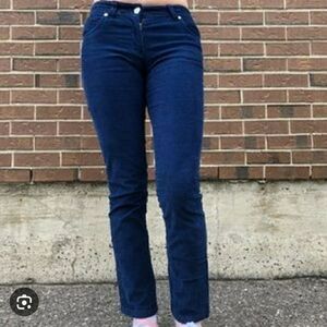 Nevada Navy Wmns Straight Cigarette Leg Corduroy Pants Sz 6 Winter Cottagecore
